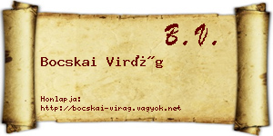 Bocskai Virág névjegykártya