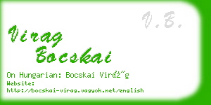 virag bocskai business card